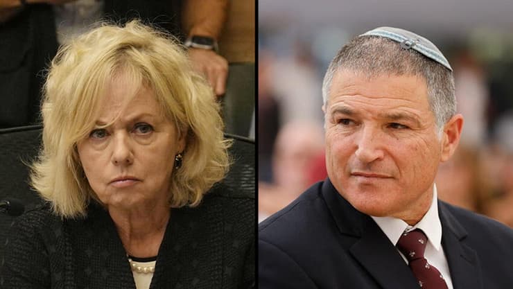 חשש לשרבוב גוף ביטחוני בחקירה פוליטית. זיני ובהרב מיארה (צילום: אוליבייה פיטוסי, אלכס גמבורג) דוד זיני גלי בהרב מיארה