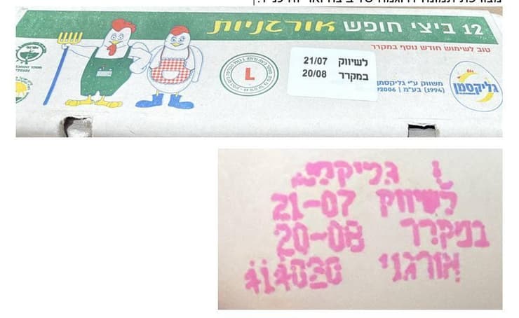 הביצים האורגניות עליהן מתבצע ריקול