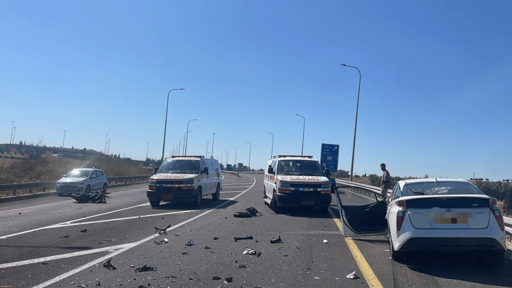 תאונת דרכים בכביש 35 סמוך למחלף קריית גת