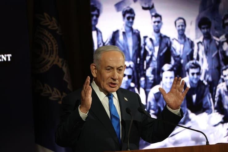 בנימין נתניהו (צילום: אלכס קולומויסקי) הטקס הממלכתי לציון 50 שנה למבצע יונתן