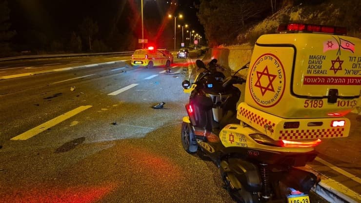 זירת התאונה בנשר