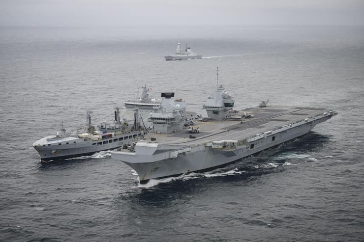 צילום: Leon Neal/Getty Images 25 ביוני נושאת המטוסים של בריטניה HMS Prince of Wales במהלך תרגיל נאט"ו בים ליד נורבגיה