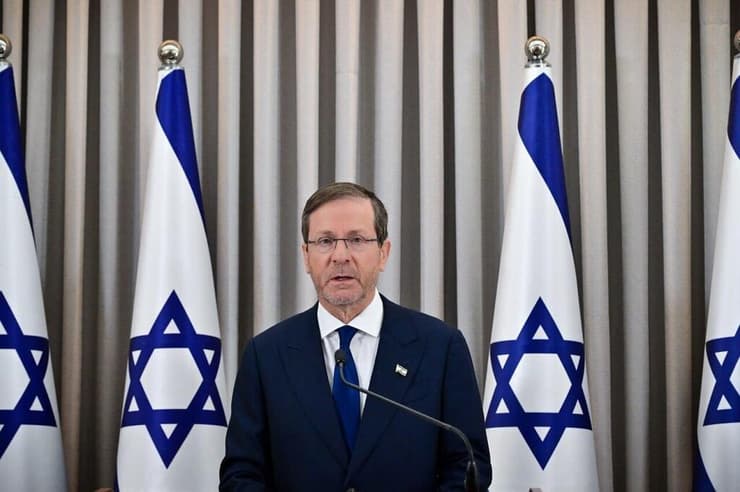 "תקופה של מחלוקת". הנשיא הרצוג (צילום: קובי גדעון / לע״מ) הרצוג בהצהרה מיוחדת