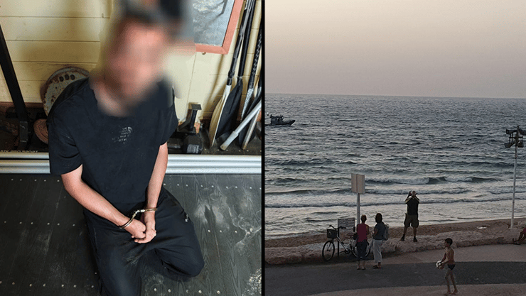 החשוד במעשים מגונים בחוף בת"א (צילום: אינה טוקר, דוברות המשטרה) נעצר בחשד להטרדה מינית של קטינות ואישה בצ'ארלס קלור