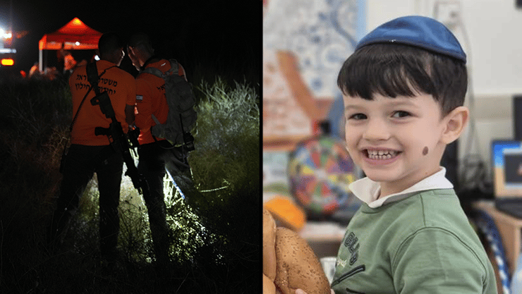 הילד יובל והחיפושים באשקלון (צילום: דוברות המשטרה) חיפושים אחר הנעדר בן ה-4 יובל כוגן