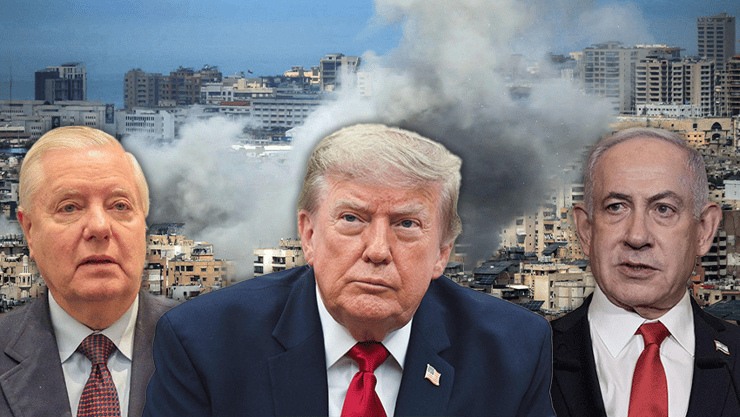 "עצה טובה". נתניהו, טראמפ וגרהאם (צילום: Ibrahim AMRO/AFP, Oliver CONTRERAS/AFP, SAUL LOEB/AFP, עידו ארז) "עצה טובה". נתניהו, טראמפ וגרהאם