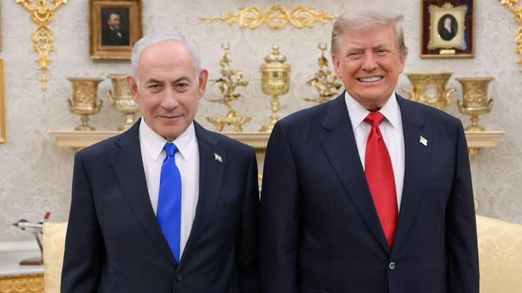 טראמפ ונתניהו בבית הלבן (צילום: מעיין טואף/ לע״מ) ראש הממשלה בנימין נתניהו נפגש עם נשיא ארה"ב דונלד טראמפ בבית הלבן