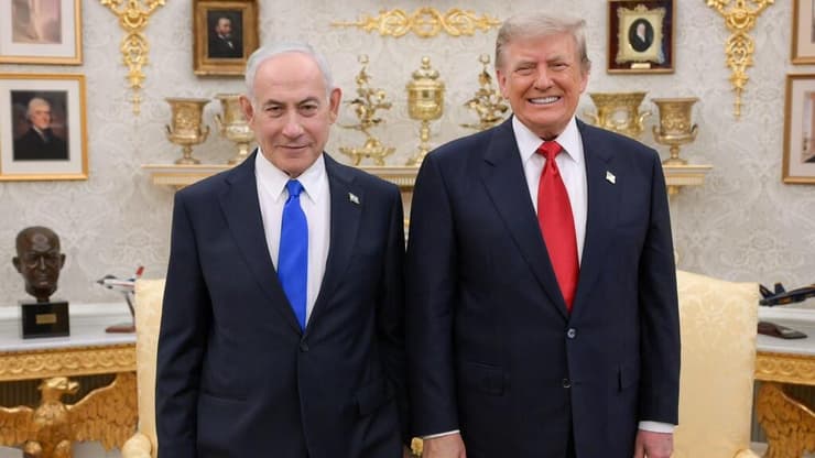 טראמפ ונתניהו. "הנושא לא עלה בפגישה" (צילום: מעיין טואף/ לע״מ) ראש הממשלה בנימין נתניהו נפגש עם נשיא ארה"ב דונלד טראמפ בבית הלבן