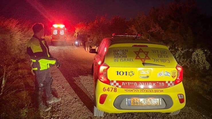זירת תאונת הדרכים סמוך לגבעת עדה במרחב השרון