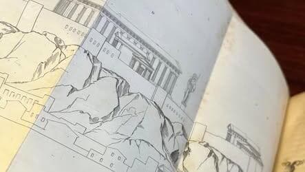 צילום: מתוך עמוד הפייסבוק של Kiama Library הספר Antiquities of Athens שהוחזר לספריית קיאמה באוסטרליה