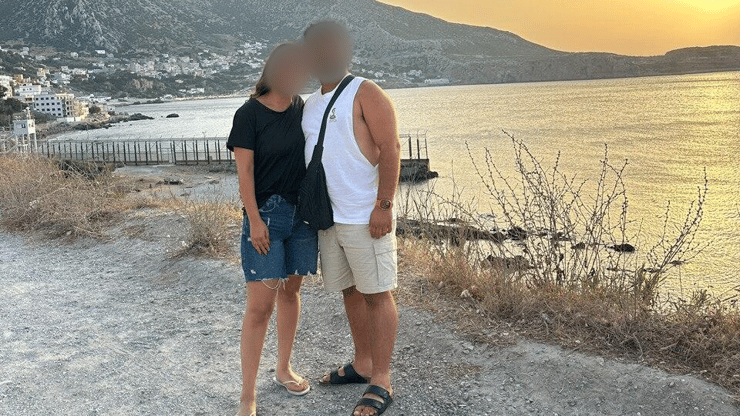 מ' ואשתו ( צילום: מ') מ' ואשתו שנקלעו למהומות של מהגרים מרוקאיים בירח דבש בספרד