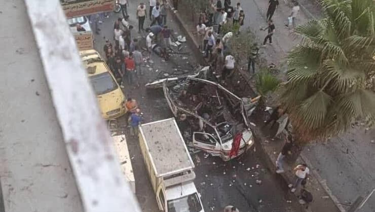 דיווחים בסוריה על פיצוץ בעיר ג'רמאנא שנגרם על ידי מטען חבלה שהוטמן ברכב הסעות