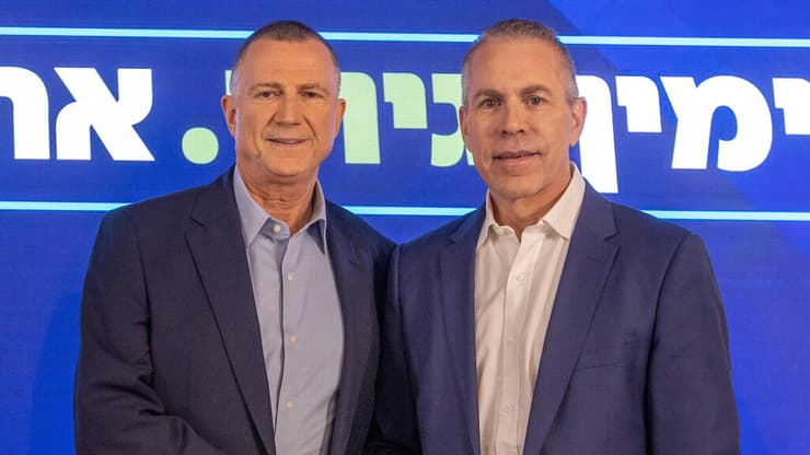 ארדן ואדלשטיין משיקים מפלגה, ללא שם כרגע (צילום: עידו ארז) יולי אדלשטיין וגלעד ארדן בהצהרה לתקשורת על הקמת מפלגת ימין חדשה