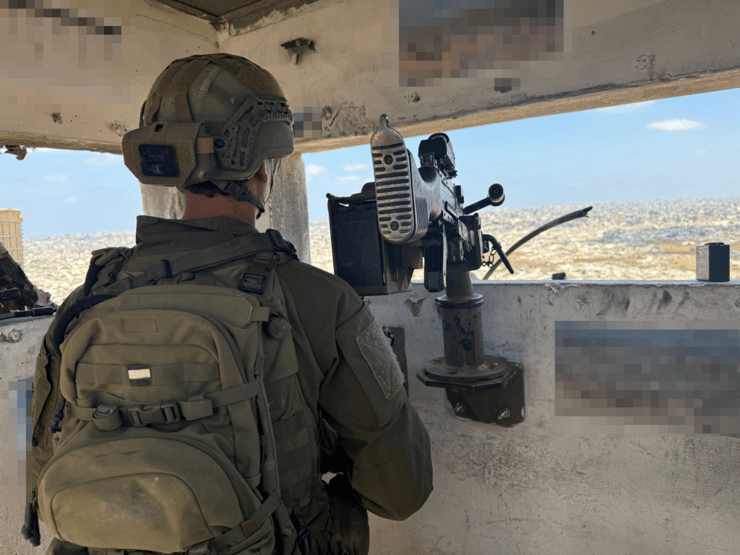 צה"ל במרחב הקו הצהוב (צילום: רוני גרין שאולוב) הצד הישראלי במרחב הקו הצהוב