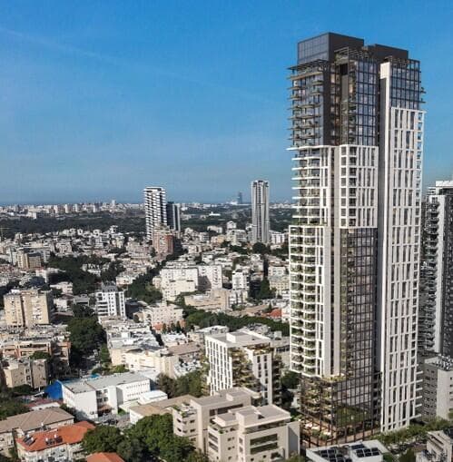 הדמיית פרויקט פינוי בינוי בקריניצי ברמת גן (הדמיה: משרד אדריכלים ניר קוץ עבור אב גד ) הדמיית פרויקט פינוי בינוי בקריניצי ברמת גן