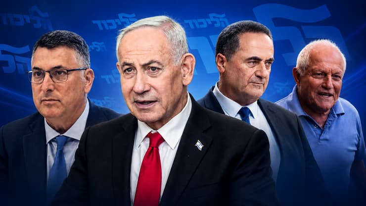 בנימין נתניהו, חיים כץ, ישראל כ"ץ, גדעון סער