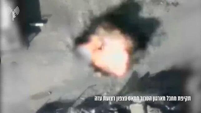 החיסולים יימשכו. סיכול המחבל ברצועת עזה בשבוע שעבר (צילום: דובר צה"ל) תיעוד מתקיפת המחבל ברצועת עזה