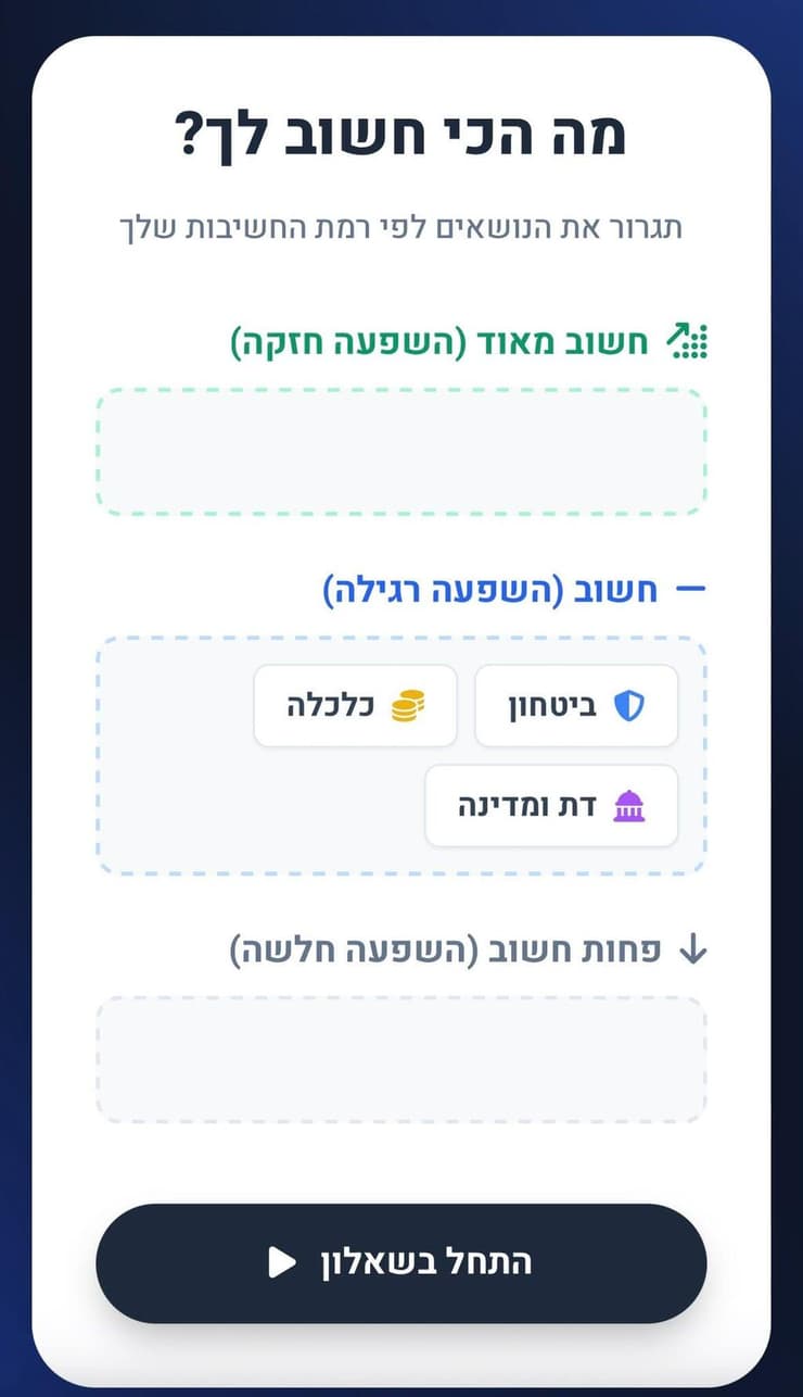 "אלו בחירות גורליות שישפיעו על עתיד המדינה" (צילום מסך מהאתר) "אלו בחירות גורליות שישפיעו על עתיד המדינה"