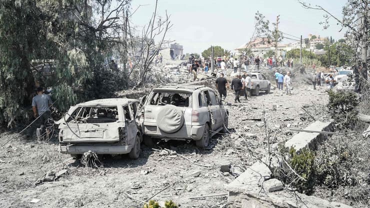 צילום: Abbas FAKIH / AFP תקיפת צה"ל בדרום לבנון