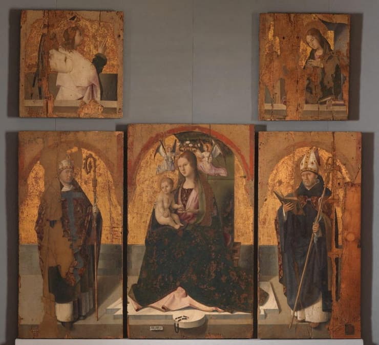 היצירה Polittico di San Gregorio (צילום: Courtesy of Museo Regionale Accascina Messina/Handout via REUTERS) גניבת פיסת האומנות של "חמשת הפאנלים" ממוזיאון האזורי באיטליה