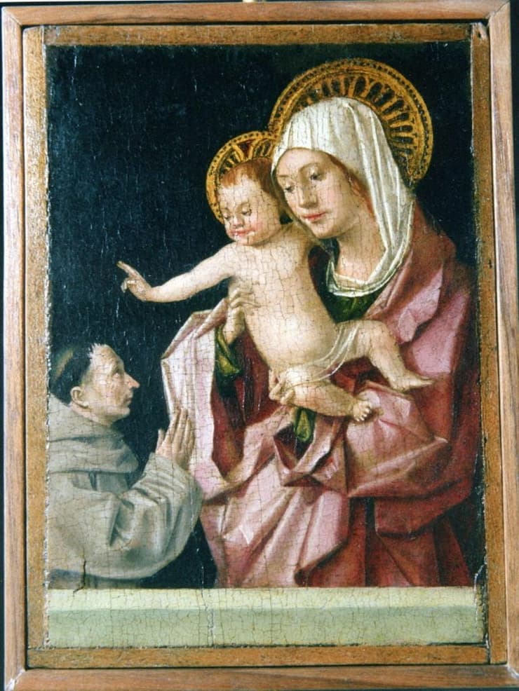 תמונת הבתולה עם הילד ונזיר (צילום: Courtesy of Museo Regionale Accascina Messina/Handout via REUTERS) גניבת היצירה של צייר הרנסנס מהמאה ה-15 אנטונלו דה מסינה
