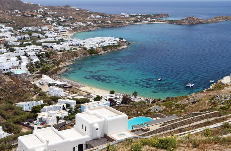 אזור Platis Gialos ו-Psarou במיקונוס (צילום: Panos Karas / shutterstock) Nammos Mykonos, יוון