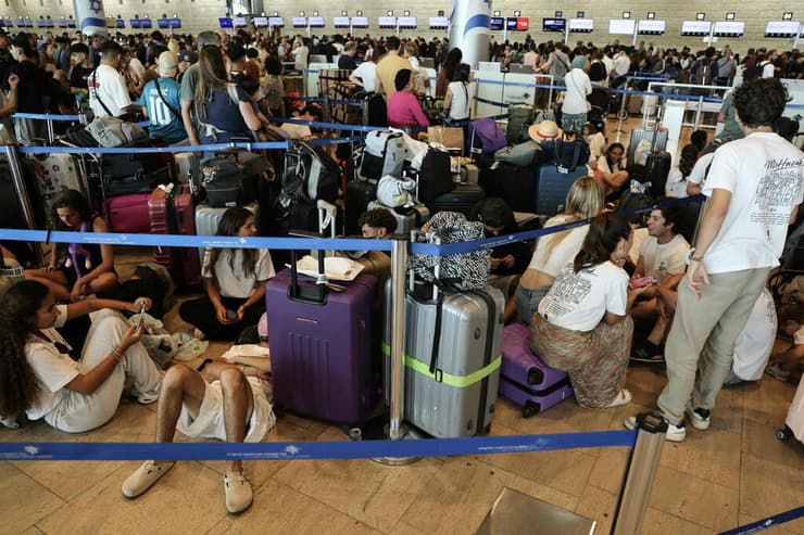 עומס בנתב"ג (צילום: Jack GUEZ / AFP) עומס בנתב"ג