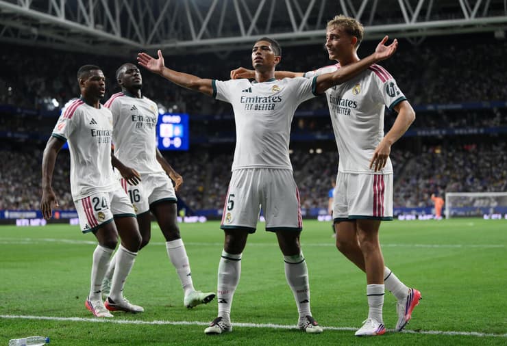 ג'וד בלינגהאם חוגג (צילום: David Ramos/Getty Images) ג'וד בלינגהאם חוגג