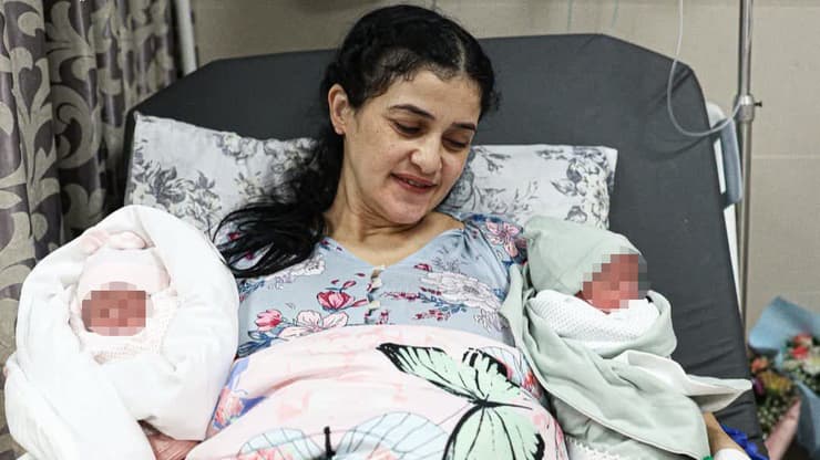 אשתו של האסיר הפלסטיני שהיה מעורב ברצח השר זאבי ובניהם סנאבל אל-ראעי, אשתו של האסיר הפלסטיני באסל אל-אסמר