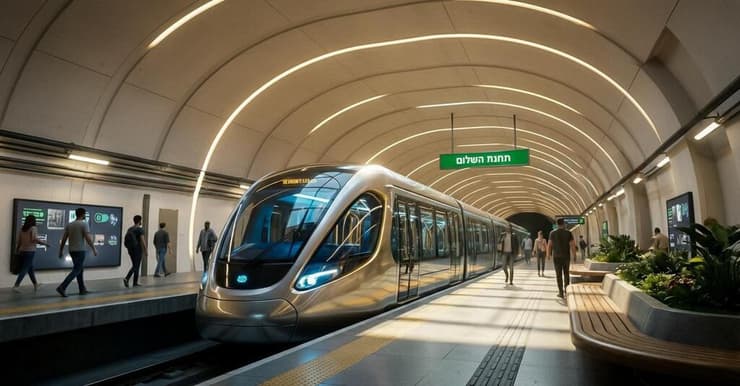 הדמיה של תחנת מטרו (הדמיה: נת"ע) הדמיה של המטרו