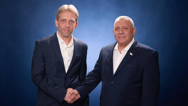 איזנקוט ופולקמן (צילום: דוברות ישר ) רועי פולקמן מצטרף למפלגת ישר