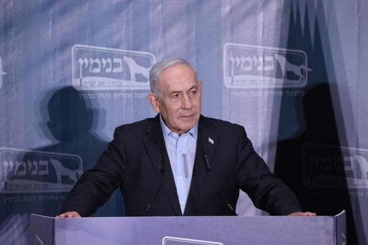 "את מי משרת הסכסוך?". בנימין נתניהו (צילום: אלכס קולומויסקי) אירוע הדגל השנתי של מועצת בנימין בירושלים