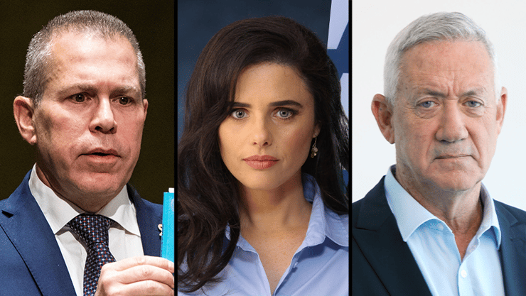 גנץ, שקד וארדן. ירוצו ברשימה אחת? (צלם: ראובן קפוצינסקי, ריאן פרויס, REUTERS/Eduardo Munoz) איילת שקד בני גנץ גלעד ארדן