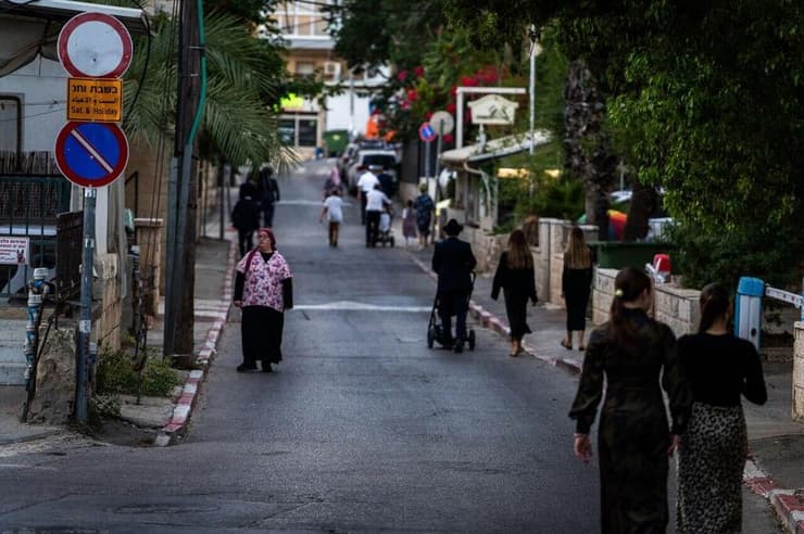 חרדים (צילום: שלו שלום ) חסימות הכבישים והרחובות של החרדים בשבת - מחאות החרדים בירושלים