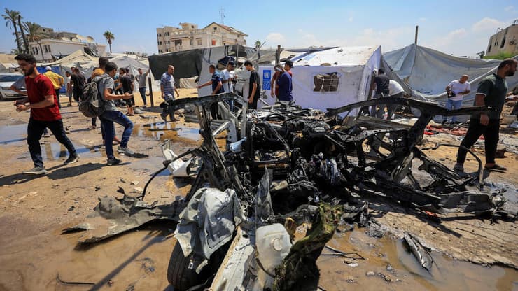 התקיפות בעיר עזה (צילום: REUTERS/Dawoud Abu Alkas) תקיפות במרחב העיר עזה ברצועה