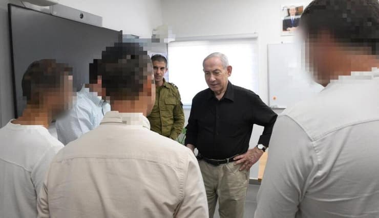 נתניהו מבקר באוגדת עזה
