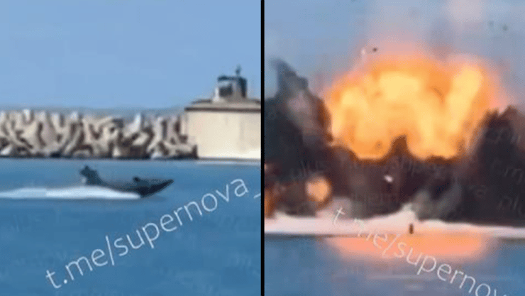 מתקפה עם כלי שיט בלתי מאויש כשב"ם של אוקראינה על נמל סוצ'י ב רוסיה
