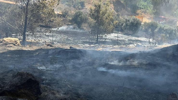 מאמצי כיבוי הדליקה בגוש עציון כיבוי השריפה סמוך ליישוב גבעות למעלה מעשרה