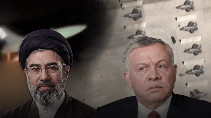המלך עבדאללה ומוג'תבא. בירדן שוקלים מילים ומעשים ( צילום: AP, Airbus, AP Photo Alex Brandon, Shutterstock) מלך עבדאללה הירדני, מוג'תבא חמינאי