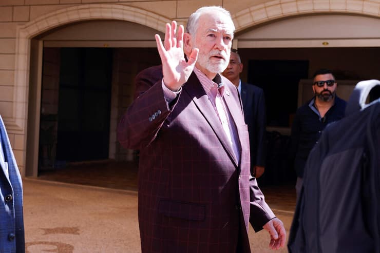 צילום: John Wessels / AFP האקבי מבקר בגדה המערבית