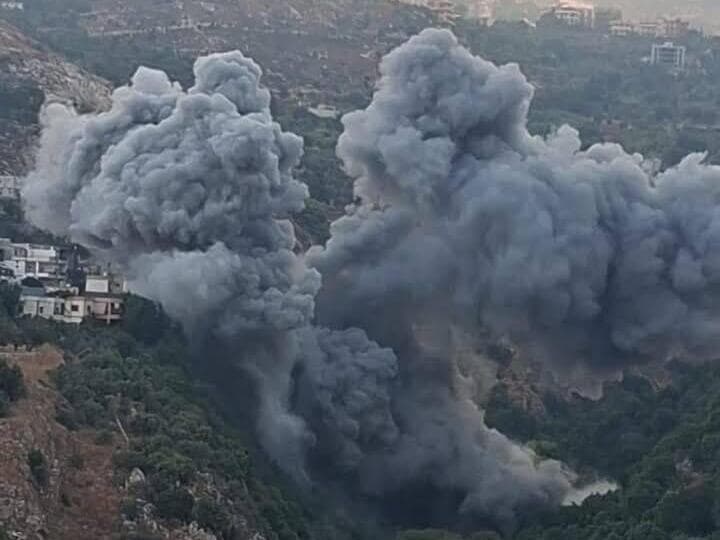 ערב סאלים, דרום לבנון דיווח לבנוני על תקיפת מבנה בערב סאלים, לבנון