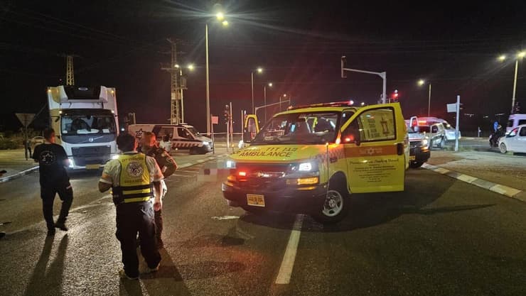 זירת התאונה בכביש 85, סמוך ל יישוב ג'דיידה מכר