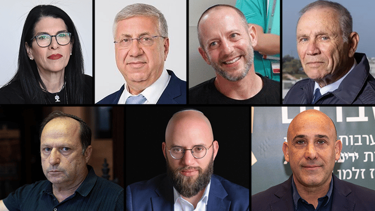 אלישע מדן, טליק גואילי, דוד פטר, אמיר אביבי, יעקב ברדוגו, אלי גולדשמידט ואיציק בונצל (צילום: הרצל יוסף, דוברות שערי צדק, יובל חן, מוטי קמחי, טל שחר, סטודיו תומאס) אלישע מדן טליק גואילי דוד פטר אמיר אביבי יעקב ברדוגו אלי גולדשמיט איציק בונצל