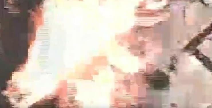 הפצצת בור השיגור (צילום: דובר צה"ל) צה"ל משמיד מחסני אמל"ח ובור שיגור ברצועת עזה
