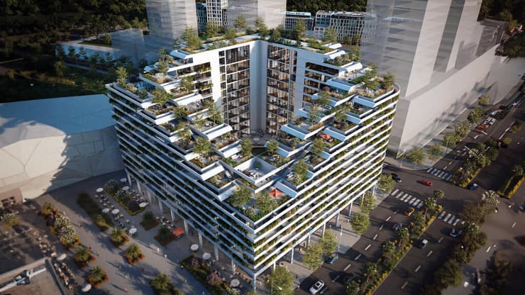 "להפוך שכונות ותיקות למרכזים עירוניים מודרניים ותוססים". פרויקט מעונות סטודנטים משולבים עם מסחר ותעסוקה ברמת גן בתכנון כנען שנהב אדריכלים (הדמיה: עדי בואנו arceffect visuals) "להפוך שכונות ותיקות למרכזים עירוניים מודרניים ותוססים". פרויקט מעונות סטודנטים משולבים עם מסחר ותעסוקה ברמת גן בתכנון כנען שנהב אדריכלים