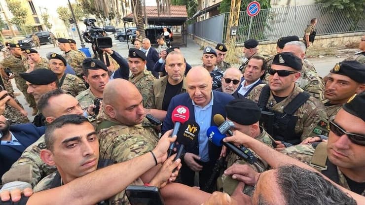 נשיא לבנון עאון בנבטיה ביקור הנשיא ג׳וזף עאון בדרום לבנון