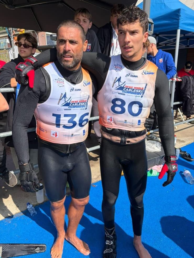 ים לב ומושיקו צדקה (צילום: איגוד סקי המים בישראל) ים לב ומושיקו צדקה
