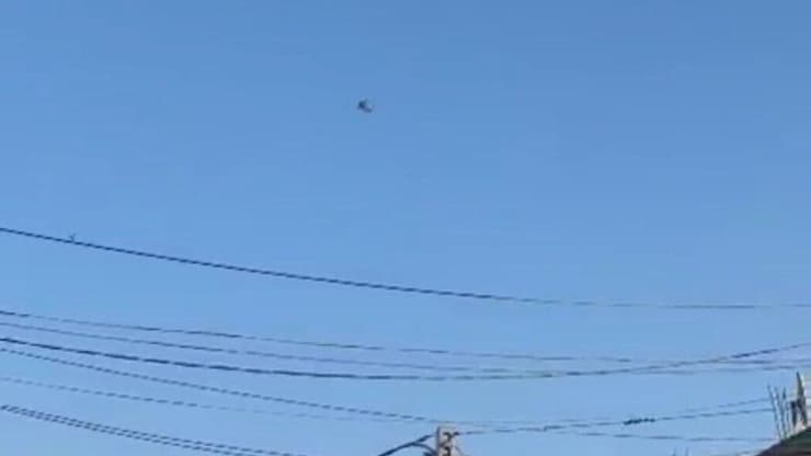 המסוק המשטרתי מעל לכפר כנא מטוב משטרתי מעל כפר כנא לאחר אירוע ירי