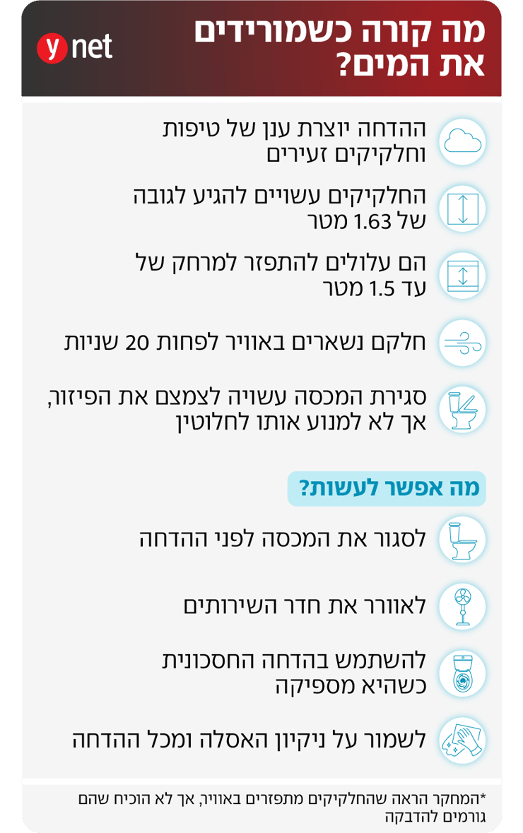 אינפו הדחת מים באסלה