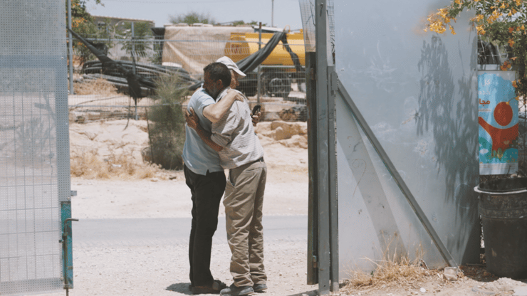 הרב בני לאו עם סאלם אלהד'אלין ( צילום: עידן גליקזליג) הרב בני לאו עם סאלם אלהד'אלין